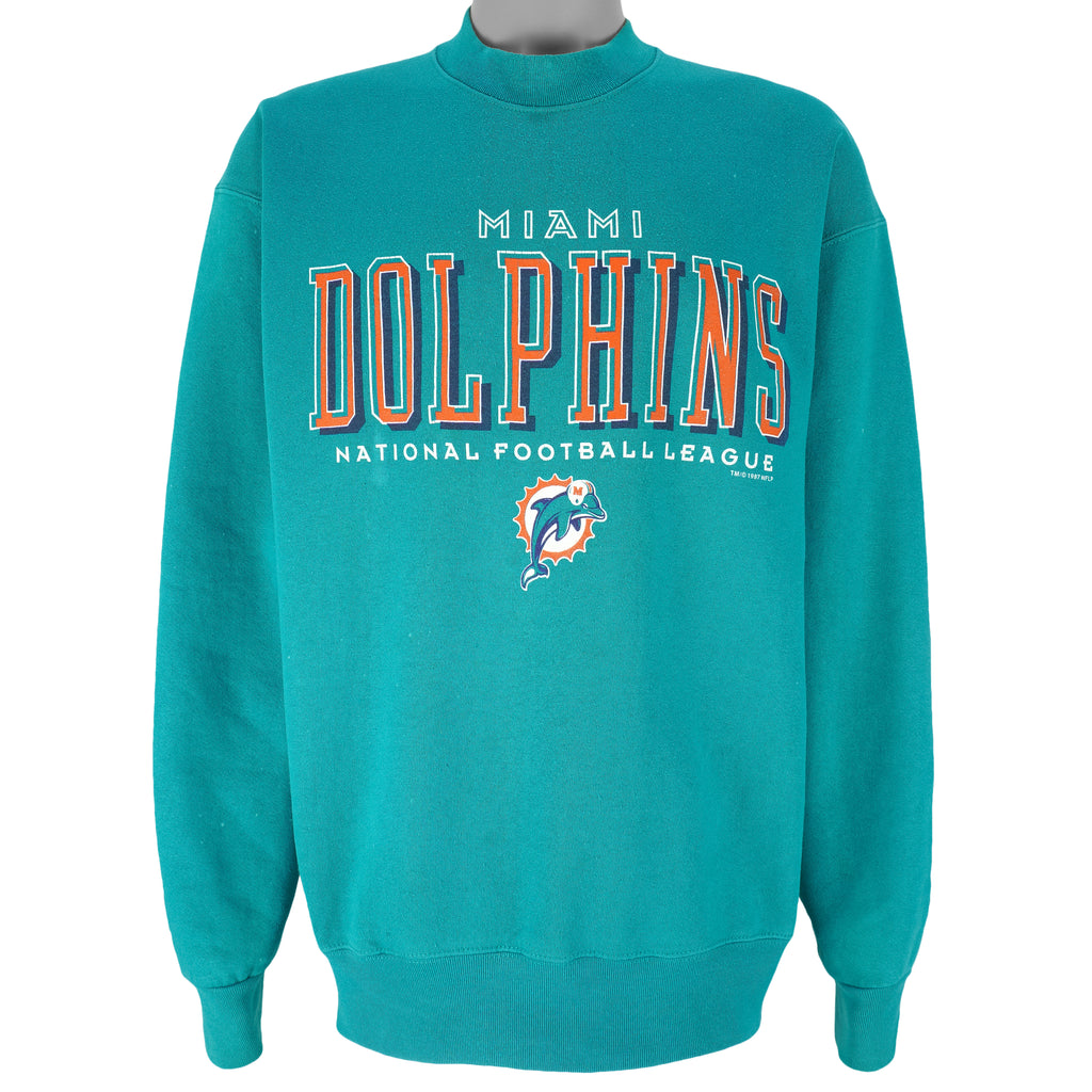 NFL (Pro Player) - Miami Dolphins Crew Neck Sweatshirt 1997 X-Large Vintage Retro Football