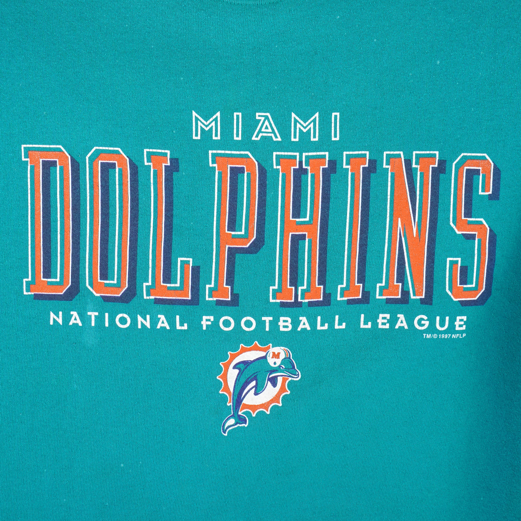 NFL (Pro Player) - Miami Dolphins Crew Neck Sweatshirt 1997 X-Large Vintage Retro Football