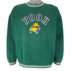 Disney - Green Winnie The Pooh Crew Neck Sweatshirt 1990s Large Vintage Retro