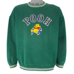 Disney - Green Winnie The Pooh Crew Neck Sweatshirt 1990s Large Vintage Retro