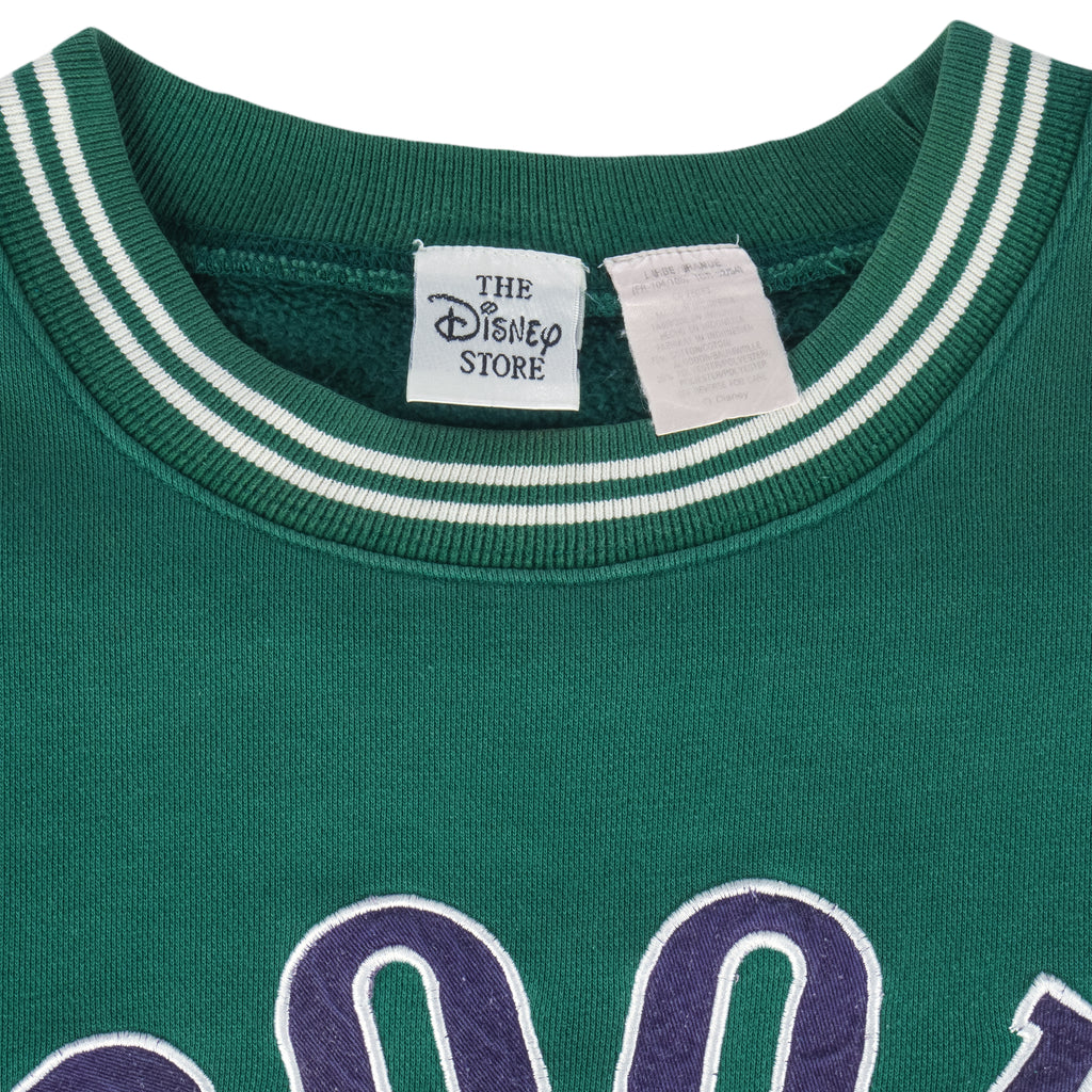 Disney - Green Winnie The Pooh Crew Neck Sweatshirt 1990s Large Vintage Retro
