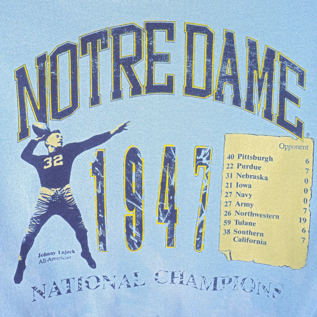 NCAA - Notre Dame Fighting Irish Champions Crew Neck Sweatshirt 1990s Large Vintage Retro College