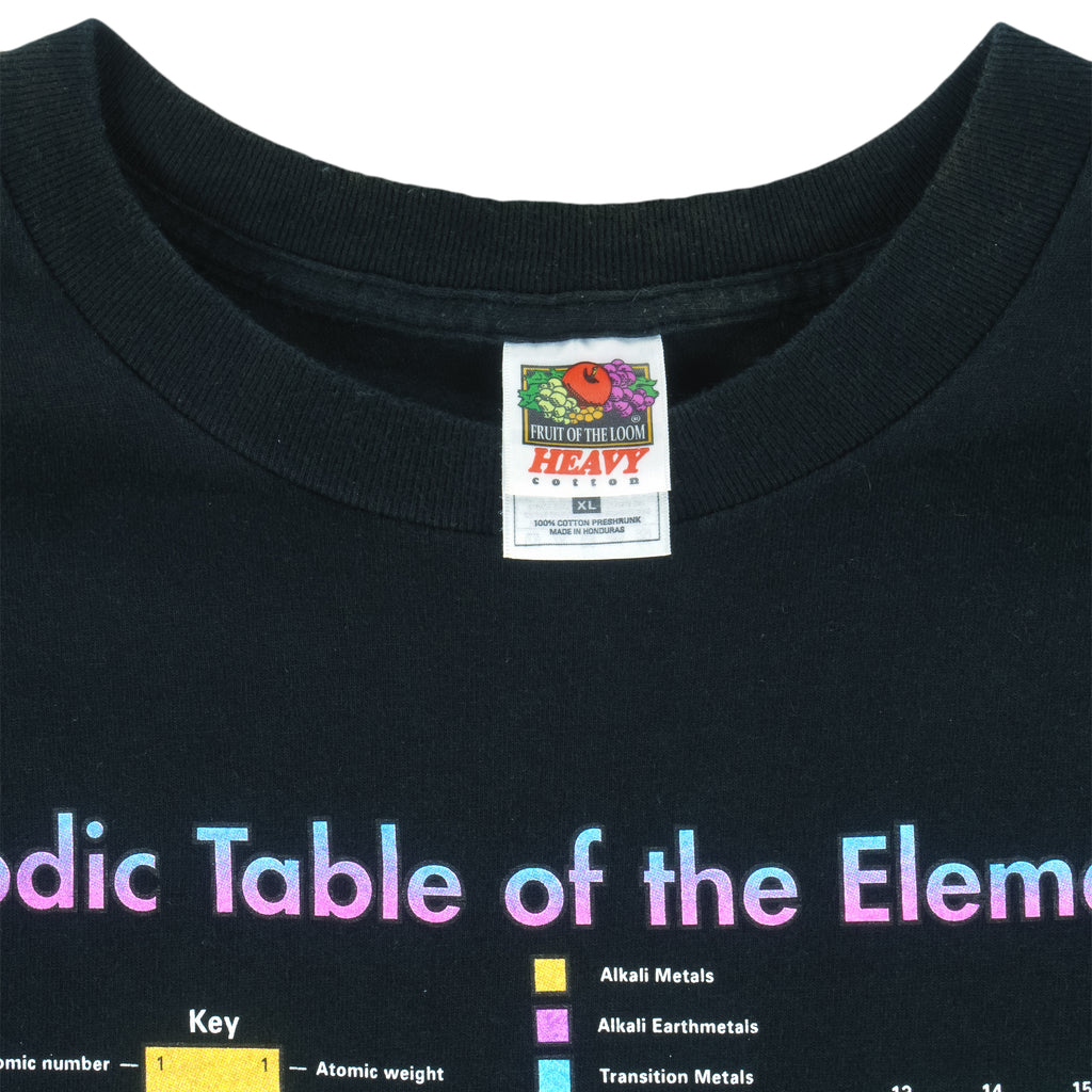 Vintage - Periodic Table of The Elements T-Shirt 1990s X-Large Vintage Retro