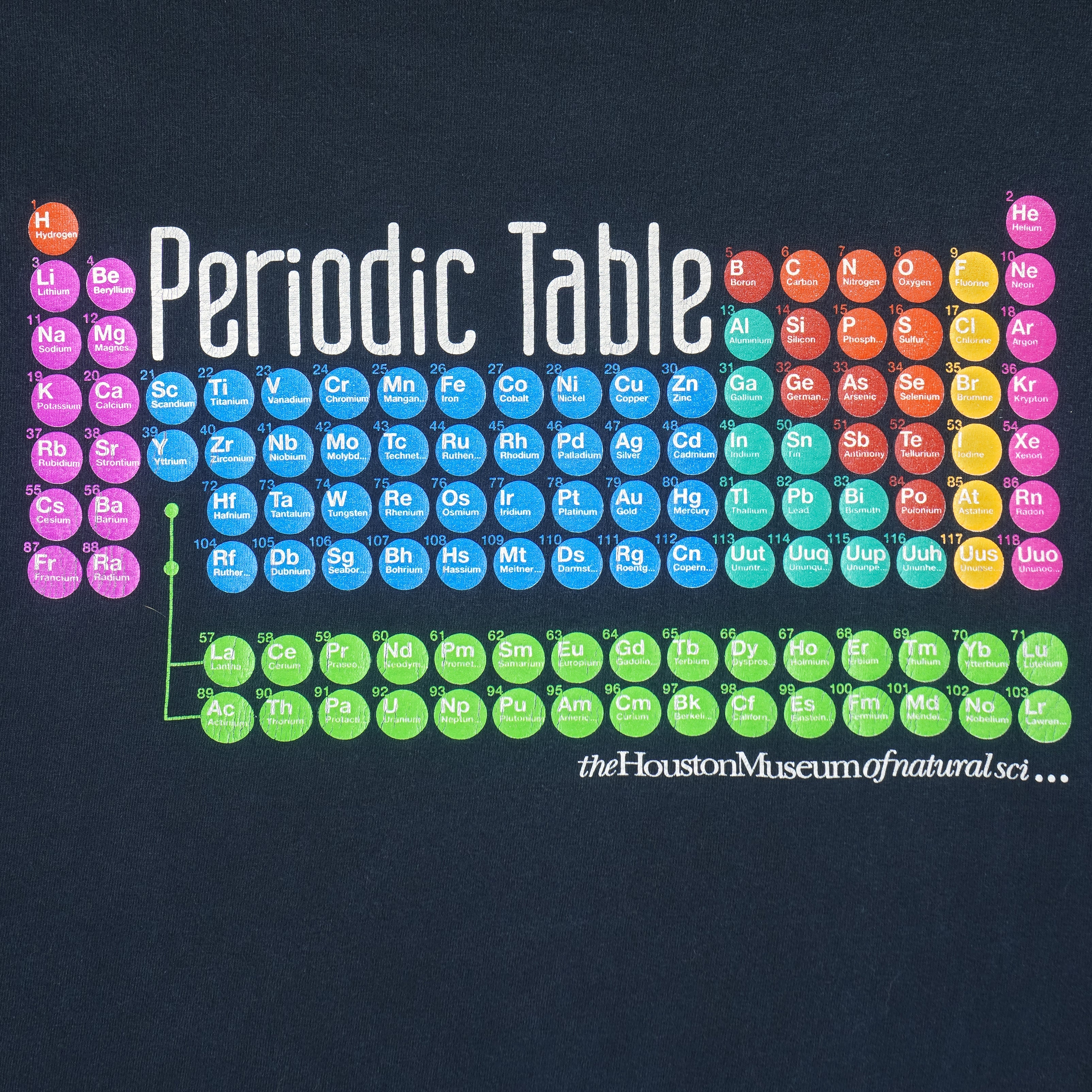 Vintage - Periodic Table of The Elements T-Shirt 1990s X-Large Vintage Retro