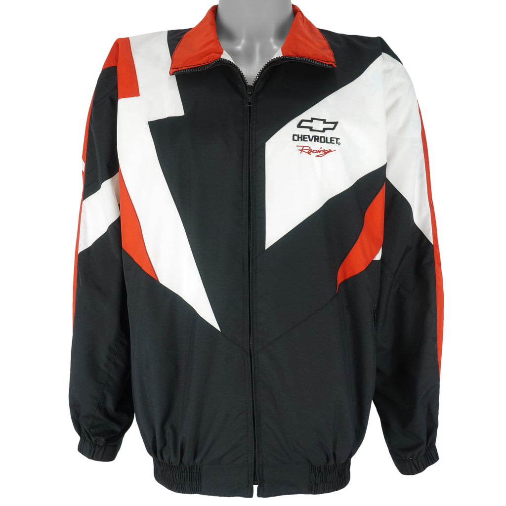 NASCAR (Choko) - Chevrolet Corvette Embroidered Zip-Up Jacket 1990s Small Vintage Retro