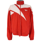 Reebok - Red Zip-Up Kamikaze Windbreaker 1990s Medium Vintage Retro