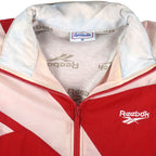 Reebok - Red Zip-Up Kamikaze Windbreaker 1990s Medium Vintage Retro
