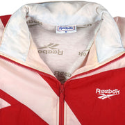 Reebok - Red Zip-Up Kamikaze Windbreaker 1990s Medium Vintage Retro