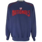 MLB (Lee) - Washington Nationals Crew Neck Sweatshirt 1990s Large Vintage Retro Baseball