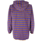 Nike - Blue with Red 1/4 Zip Reversible Plaid Windbreaker Medium Vintage Retro