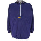 Nike - Blue with Red 1/4 Zip Reversible Plaid Windbreaker Medium Vintage Retro