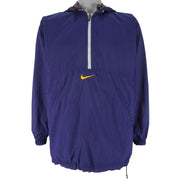 Nike - Blue with Red 1/4 Zip Reversible Plaid Windbreaker Medium Vintage Retro