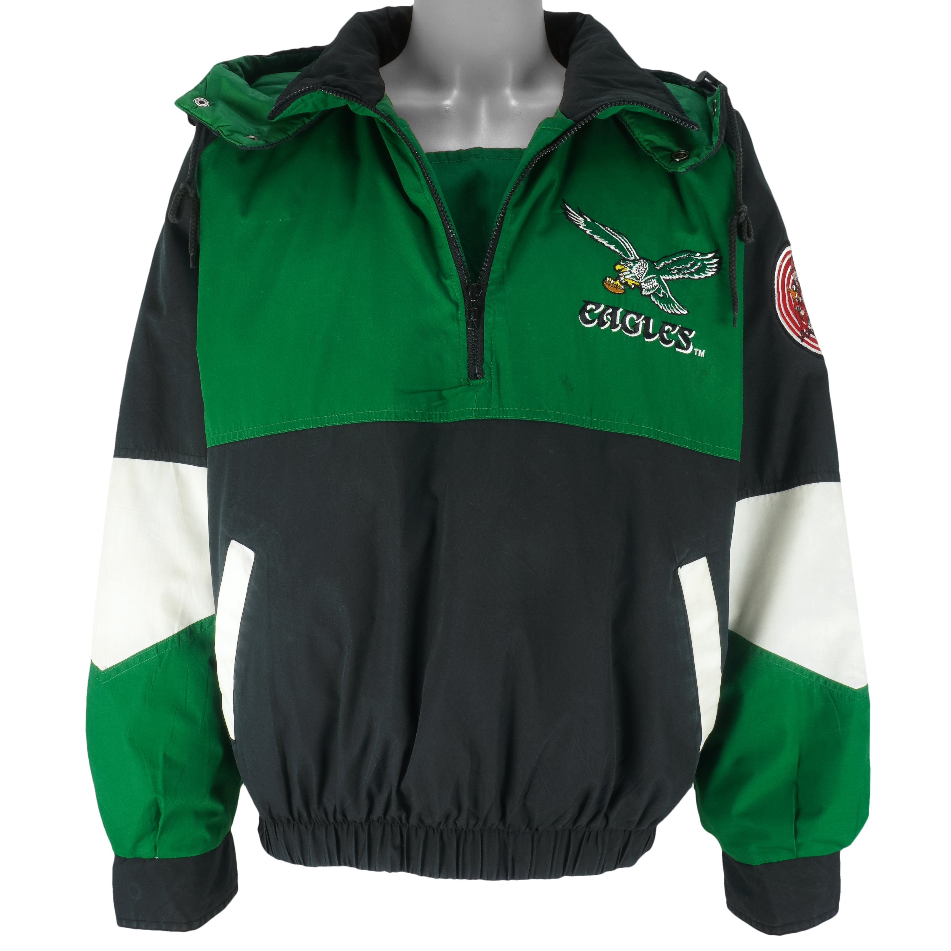 Looney Tunes - Philadelphia Eagles X Taz Hooded Jacket 1990s Large Vintage Retro Football