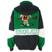 Looney Tunes - Philadelphia Eagles X Taz Hooded Jacket 1990s Large Vintage Retro Football