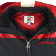 Starter - Detroit Red Wings Embroidered Hooded Jacket 1990s X-Large Vintage Retro Hockey