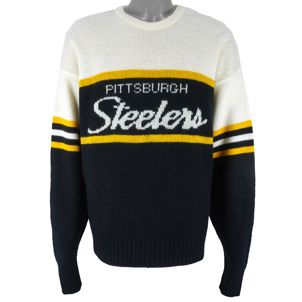 NFL (Cliff Engle) - Pittsburgh Steelers Crew Neck Sweater 1990s Medium Vintage Retro Football