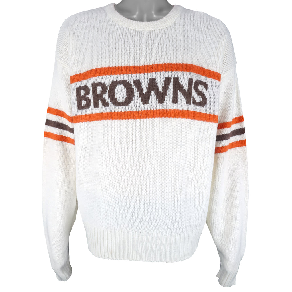 NFL (Cliff Eagle) - Cleveland Browns Crew Neck Sweater 1990s Small Vintage Retro