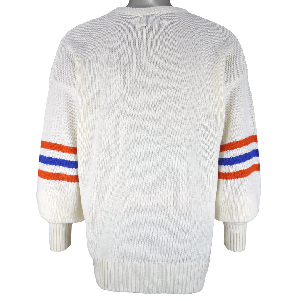 NFL (Cliff Eagle) - Denver Broncos Crew Neck Sweater 1990s Large Vintage Retro Football