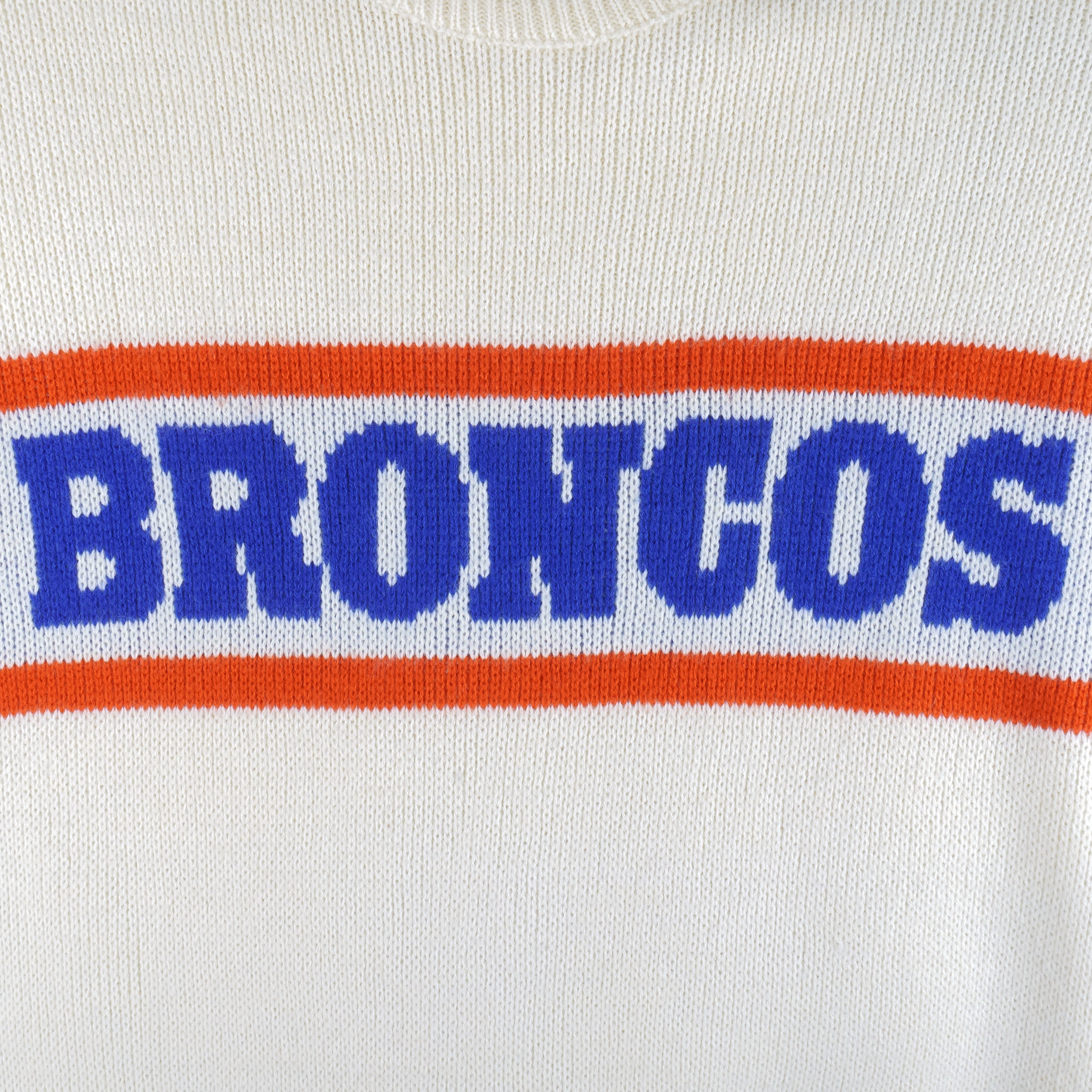 NFL (Cliff Eagle) - Denver Broncos Crew Neck Sweater 1990s Large Vintage Retro Football