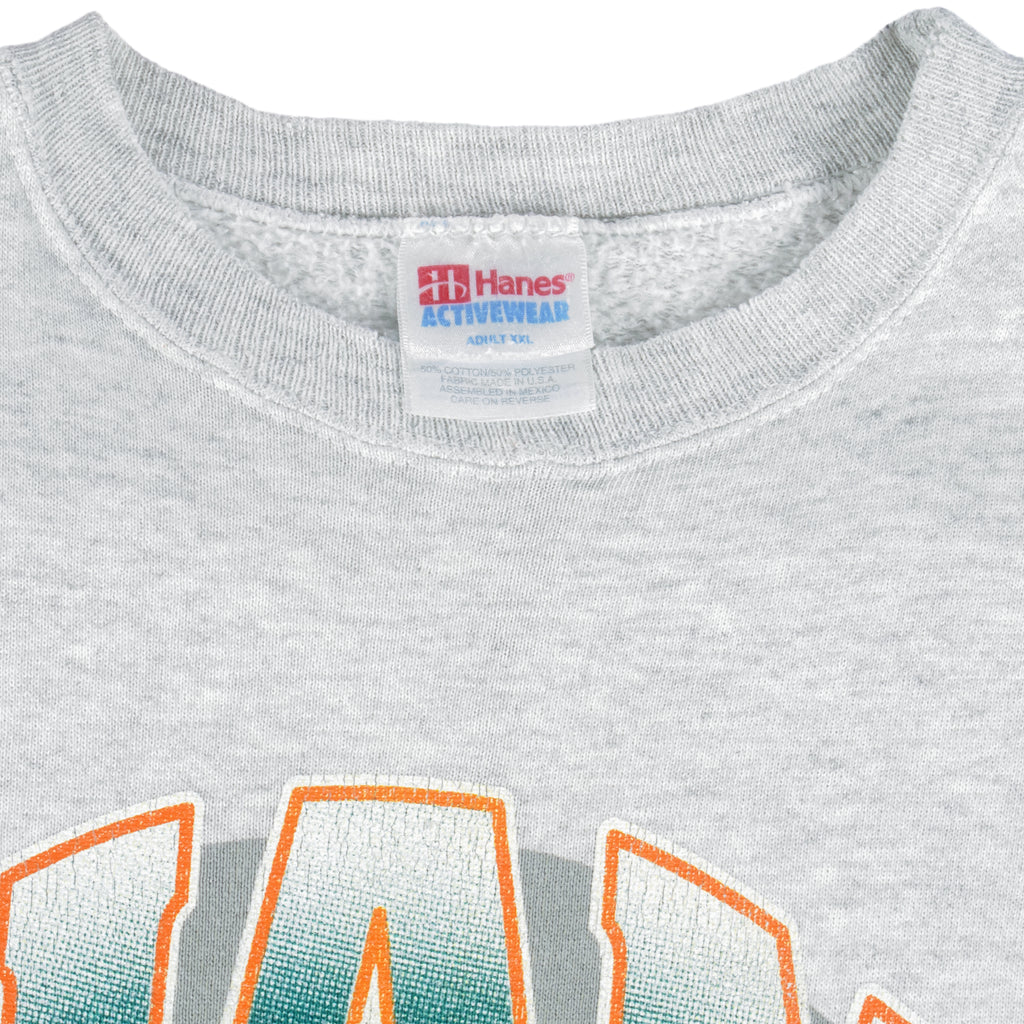 NFL (Hanes) - Miami Dolphins Crew Neck Sweatshirt 1995 XX-Large Vintage retro