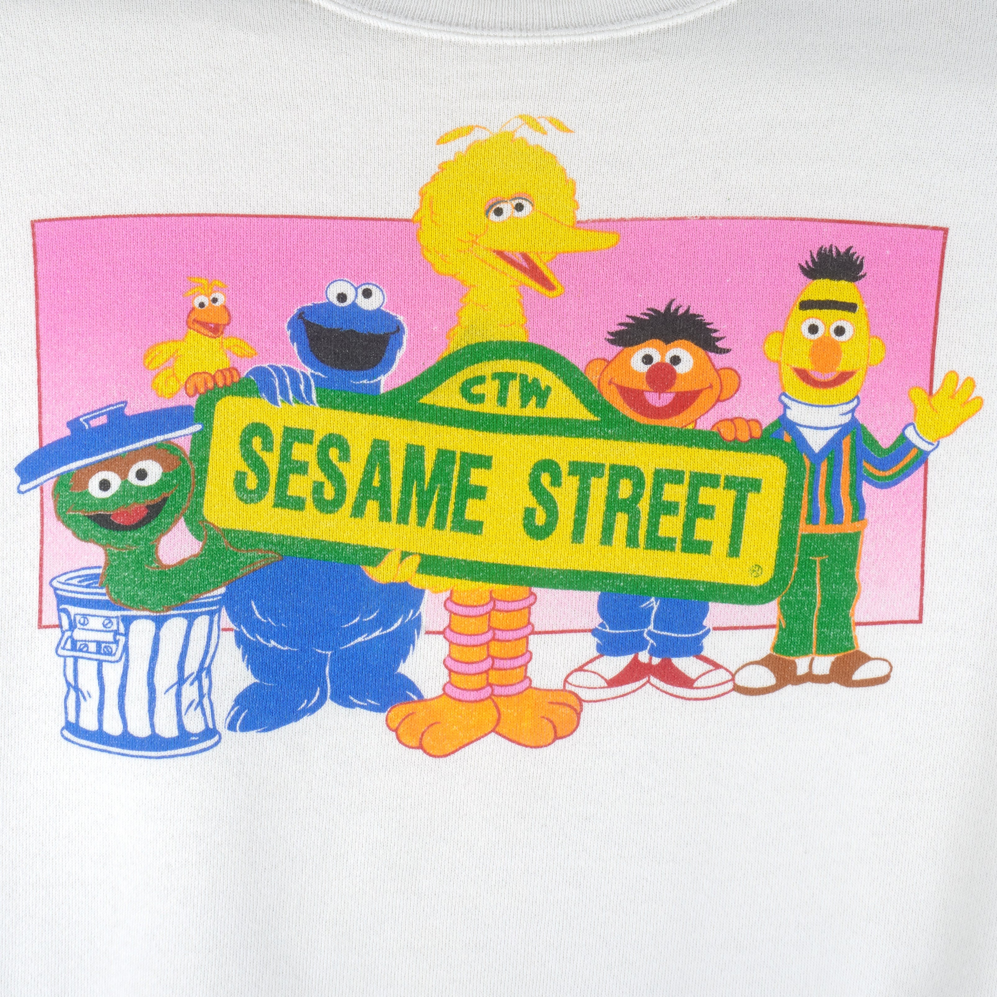 Vintage (Hanes) - Sesame Street Crew Neck Sweatshirt 1990s X-Large Vintagee Retro