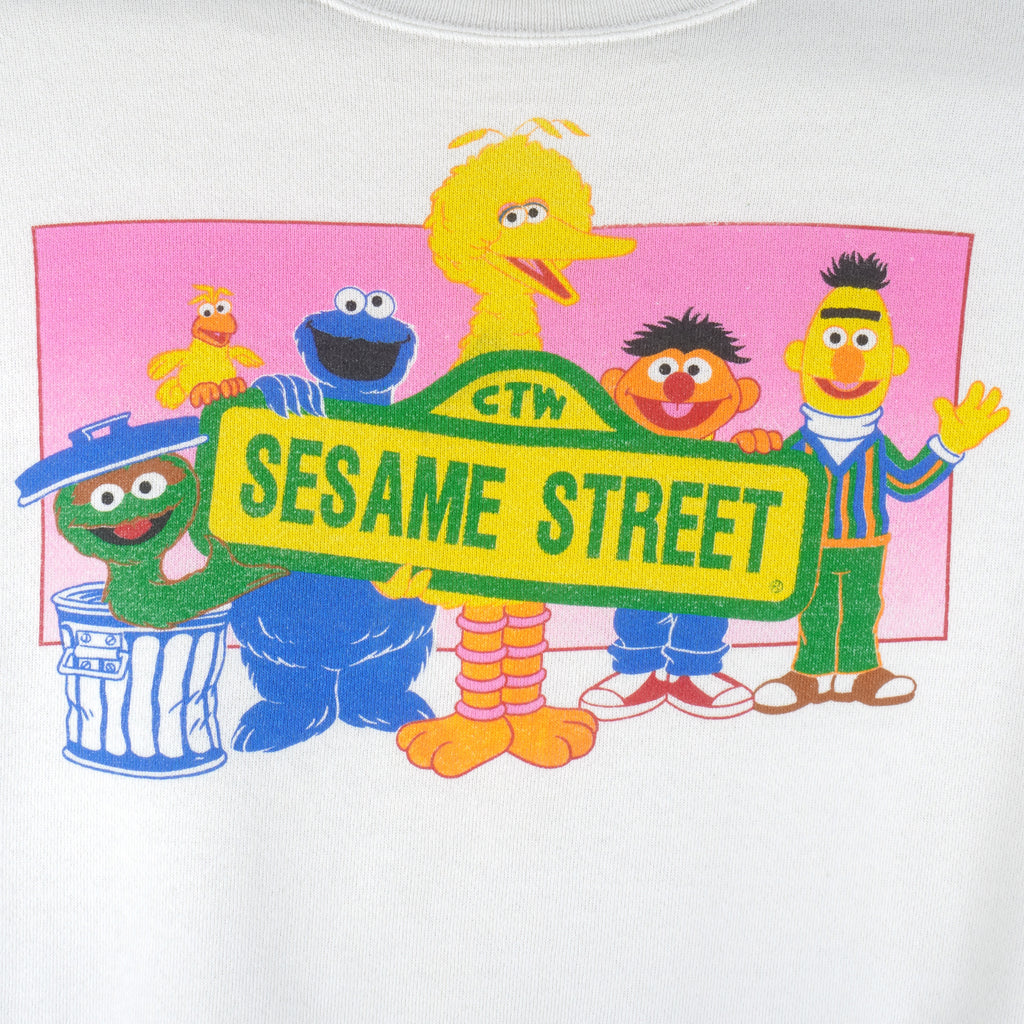 Vintage (Hanes) - Sesame Street Crew Neck Sweatshirt 1990s X-Large Vintagee Retro