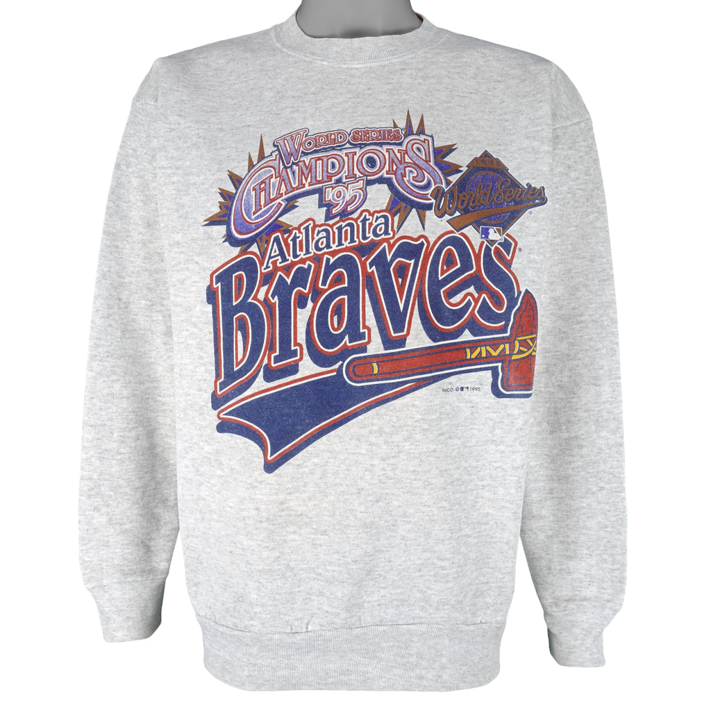 MLB - Atlanta Braves World Champions Sweatshirt 1995 Medium Vintage Retro Baseball