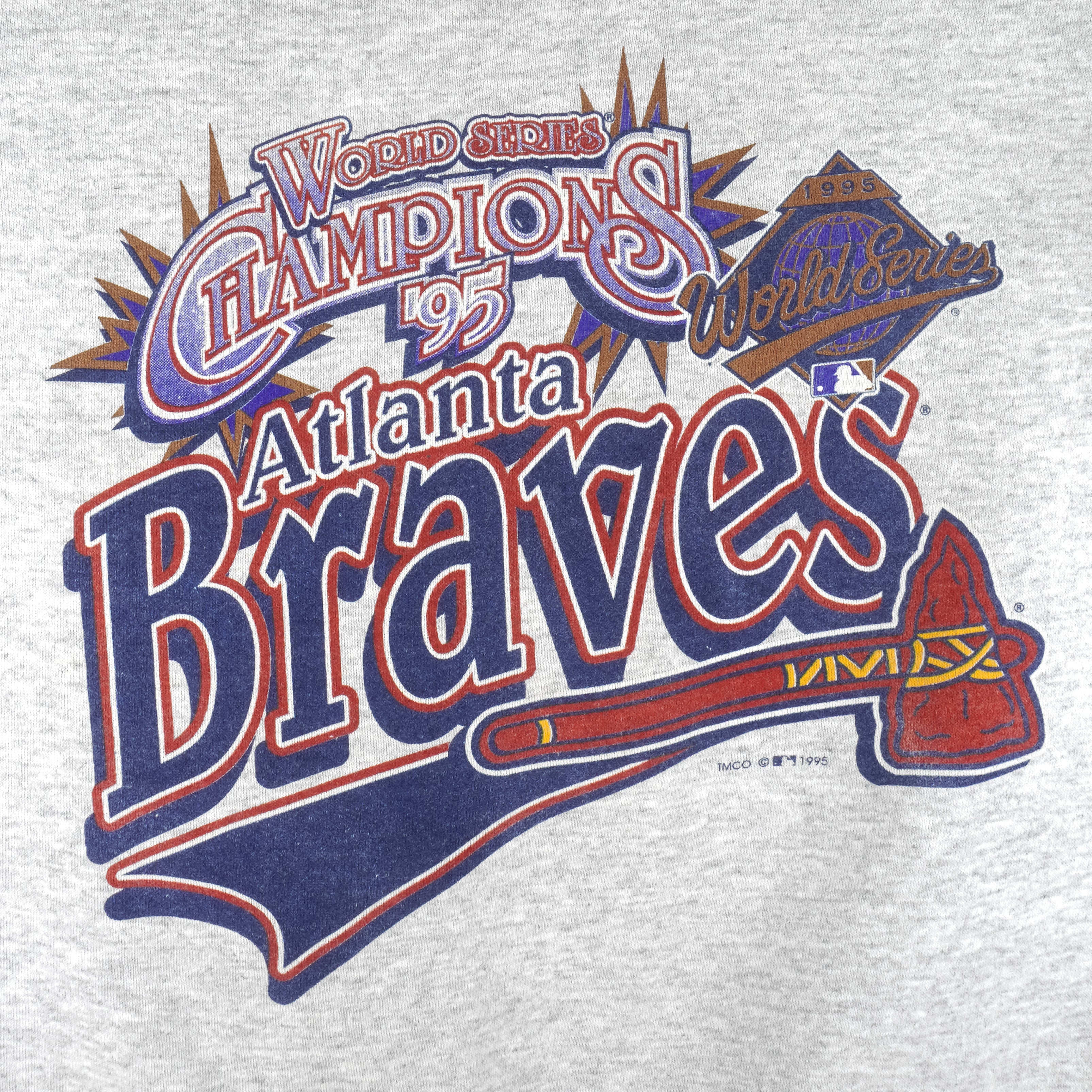 MLB - Atlanta Braves World Champions Sweatshirt 1995 Medium Vintage Retro Baseball
