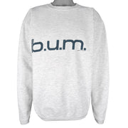 Vintage - BUM Equipment Spell-Out Crew Neck Sweatshirt 1990s Medium Vintage Retro