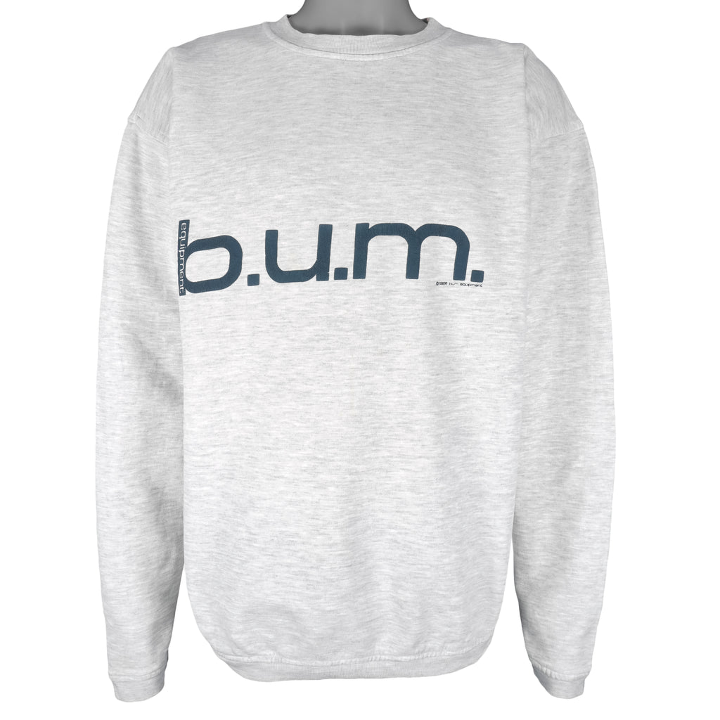 Vintage - BUM Equipment Spell-Out Crew Neck Sweatshirt 1990s Medium Vintage Retro
