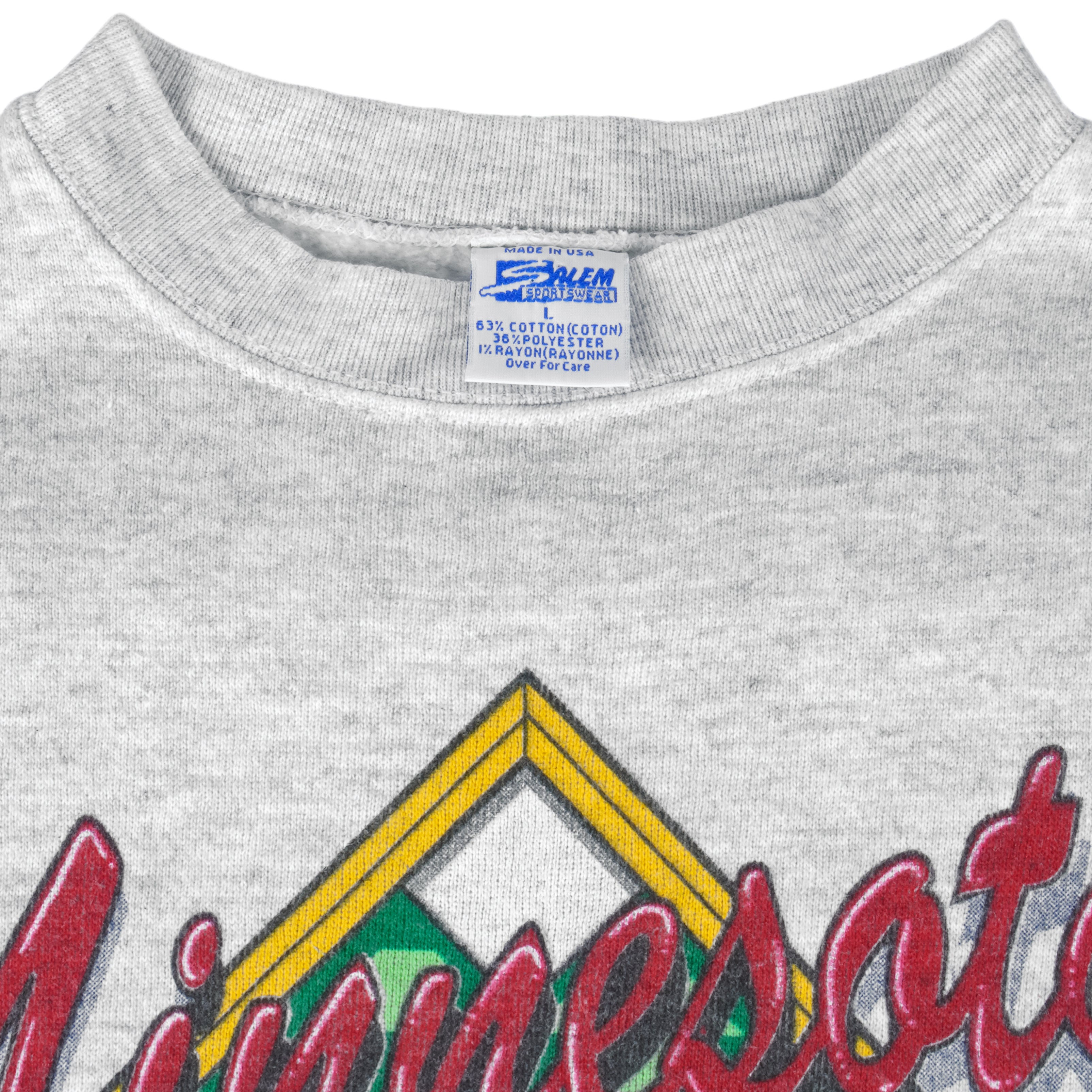 MLB (Salem) - Minnesota Twins Pennant Champs Sweatshirt 1991 Large Vintage Retro Baseball