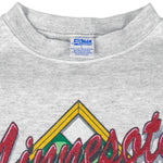 MLB (Salem) - Minnesota Twins Pennant Champs Sweatshirt 1991 Large Vintage Retro Baseball