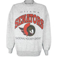 NHL (Bulletin Athletic) - Ottawa Senators Crew Neck Sweatshirt 1990s X-Large Vintage Retro Hockey