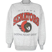 NHL (Bulletin Athletic) - Ottawa Senators Crew Neck Sweatshirt 1990s X-Large Vintage Retro Hockey