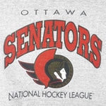 NHL (Bulletin Athletic) - Ottawa Senators Crew Neck Sweatshirt 1990s X-Large Vintage Retro Hockey