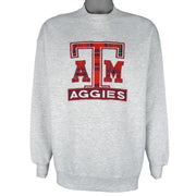 NCAA (Nutmeg) - Texas A&M Aggies Embroidered Crew Neck Sweatshirt 1990s X-Large Vintage Retro Football College