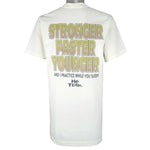 Vintage (No Fear) - Stronger Faster Younger T-Shirt 1990s Large Vintage Retro