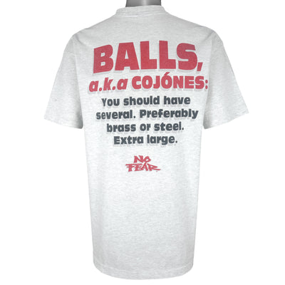 Vintage (No Fear) - Balls AKA Cojones Single Stitch T-Shirt 1990s Large