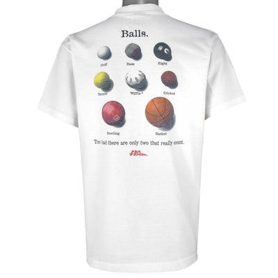 Vintage (No Fear) - Balls Too Bad There Are Only Two That Really Count T-Shirt 1990s Large