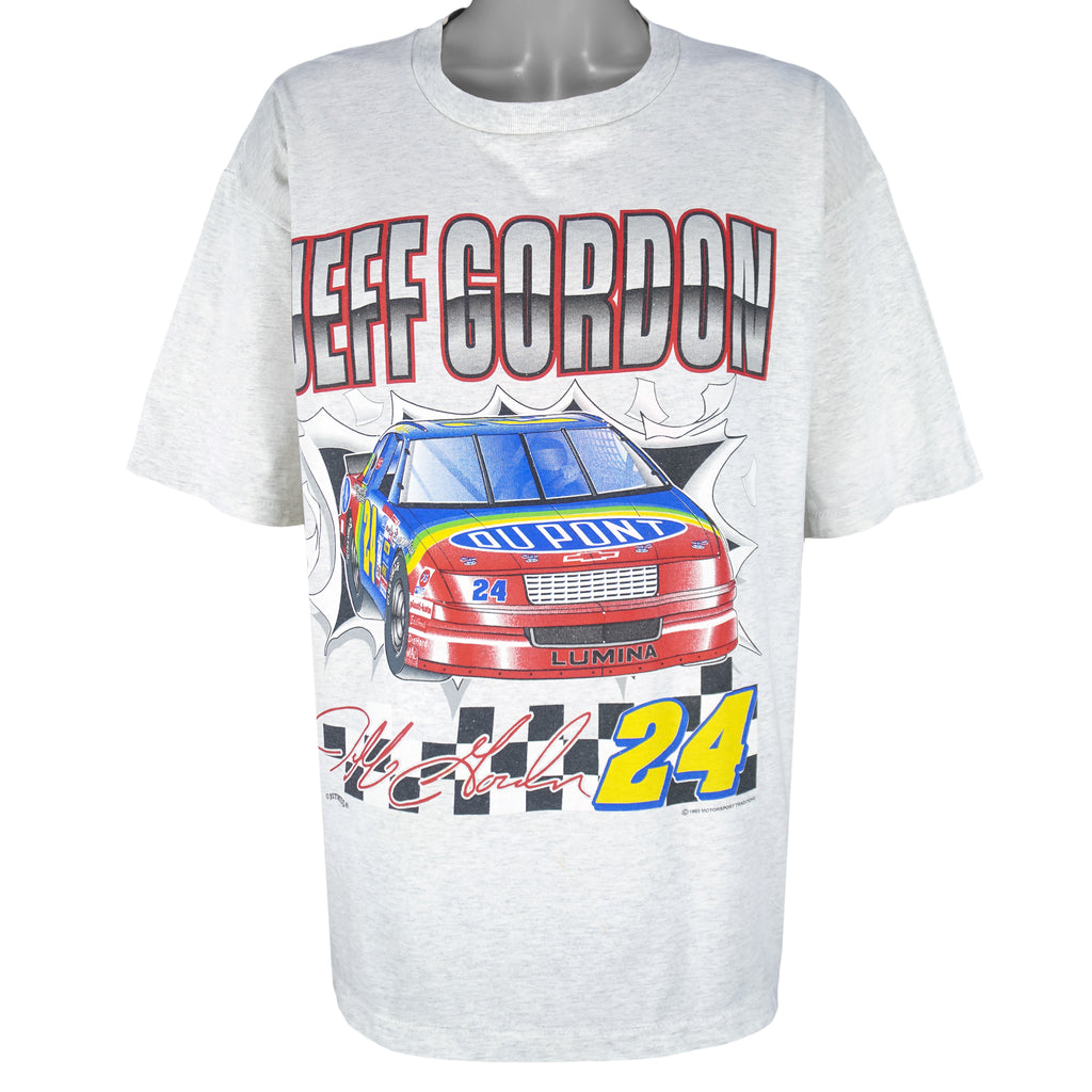 NASCAR (Nutmeg) - Jeff Gordon No. 24 DuPont Breakout Racing T-Shirt 1993 X-Large Vintage Retro