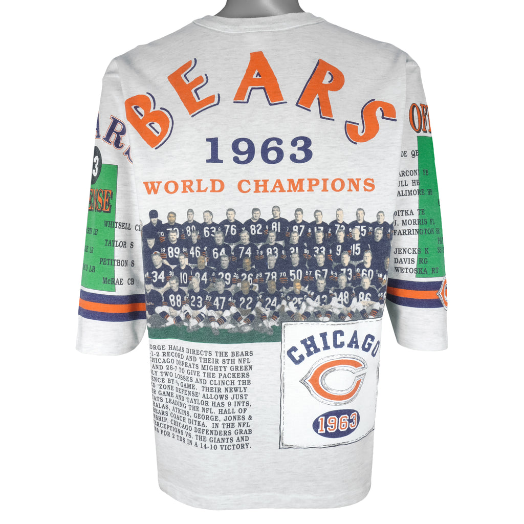 NFL (Long Gone) - Chicago Bears, 1963 World Champions Jersey 1991 Large Vintage Retro Football