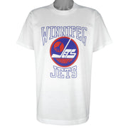 NHL - Winnipeg Jets Single Stitch T-Shirt 1990s Large Vintage Retro Hockey