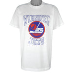 NHL - Winnipeg Jets Single Stitch T-Shirt 1990s Large Vintage Retro Hockey