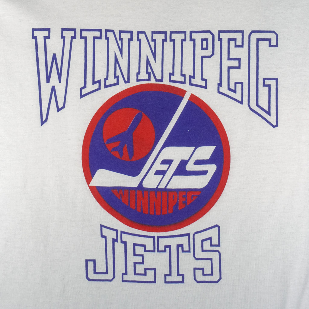 NHL - Winnipeg Jets Single Stitch T-Shirt 1990s Large Vintage Retro Hockey