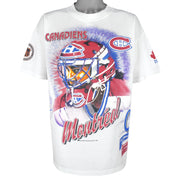 NHL (Bulletin Athletic) - Montreal Canadiens Spell-Out T-Shirt 1993 Large Vintage Retro Hockey