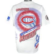 NHL (Bulletin Athletic) - Montreal Canadiens Spell-Out T-Shirt 1993 Large Vintage Retro Hockey