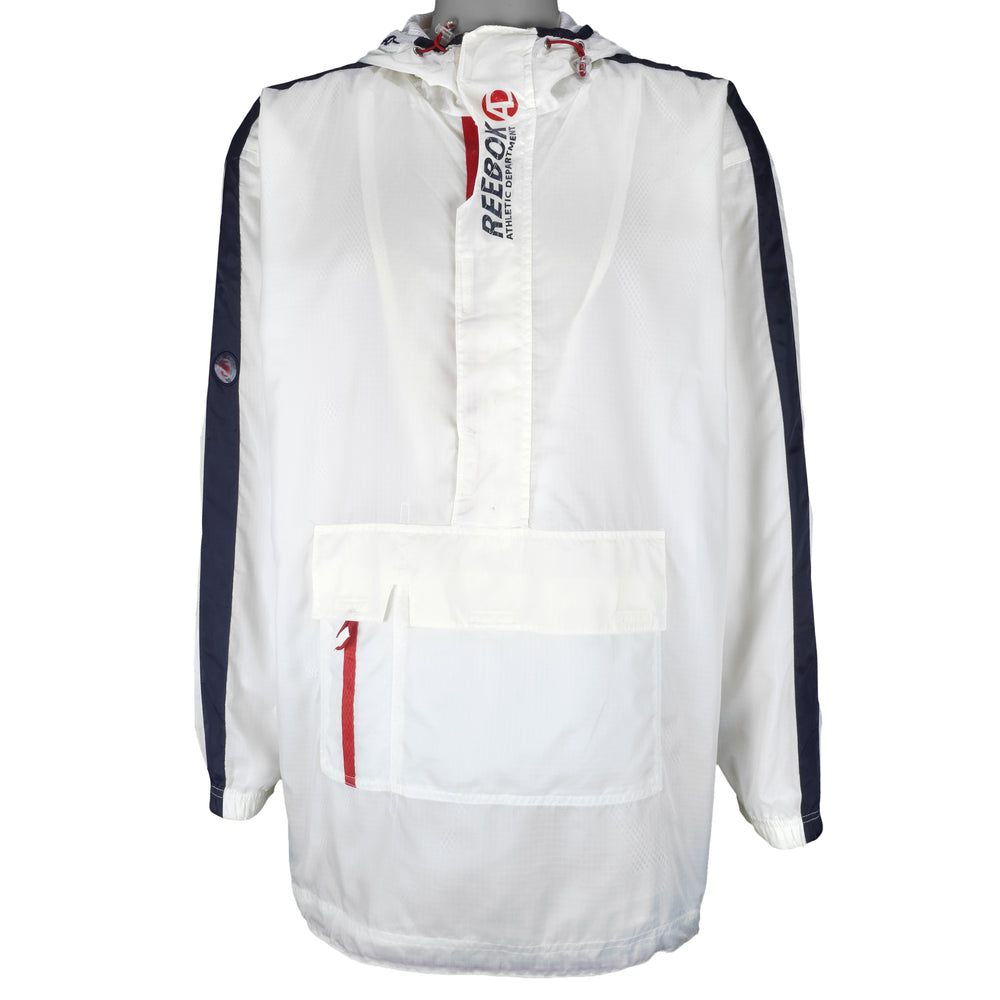 Reebok - White Athletic Dept Pullover 1990s Medium Vintage Retro