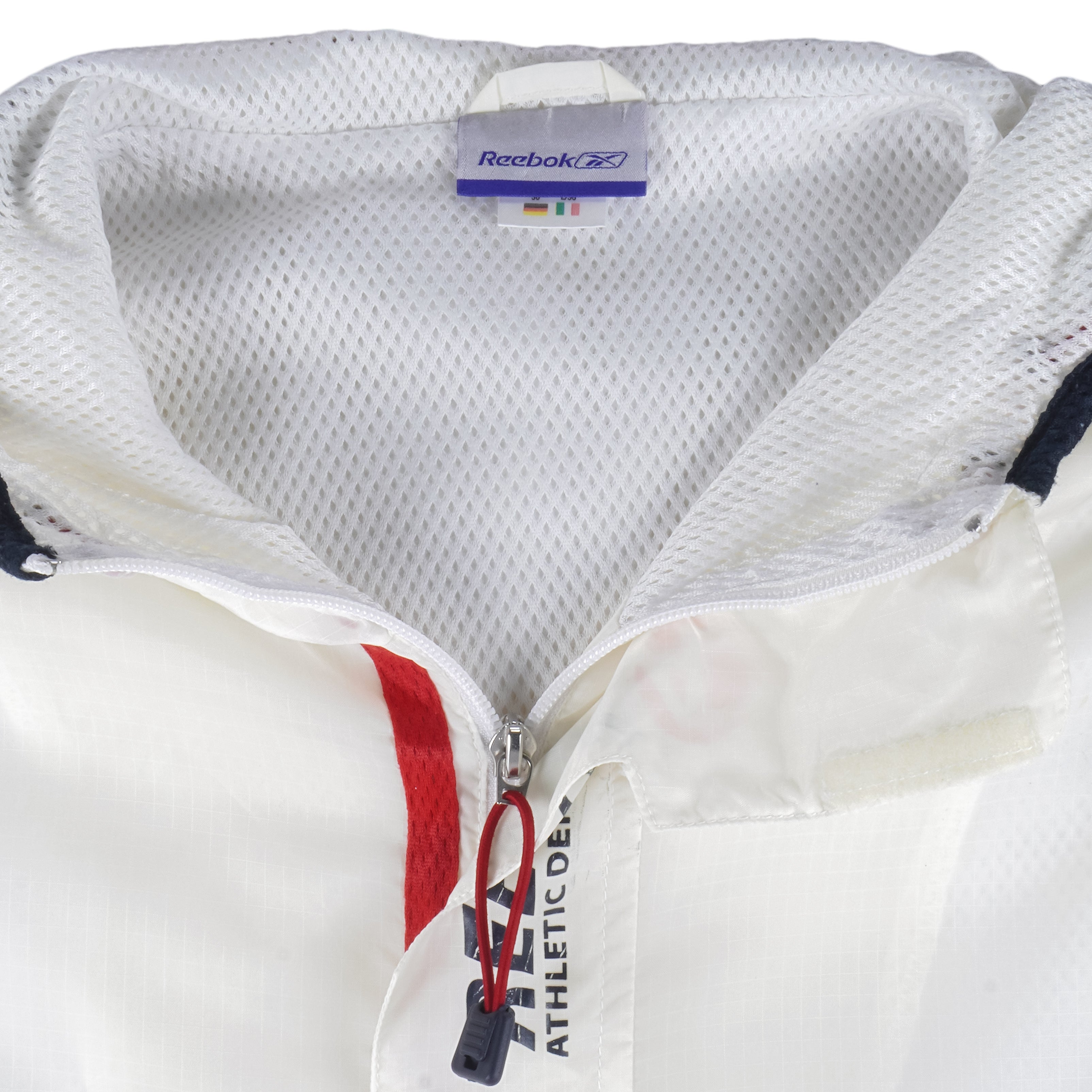 Reebok - White Athletic Dept Pullover 1990s Medium Vintage Retro