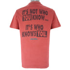Vintage (No Fear) - It's Who Knows You Single Stitch T-Shirt 1990s Large Vintage Retro