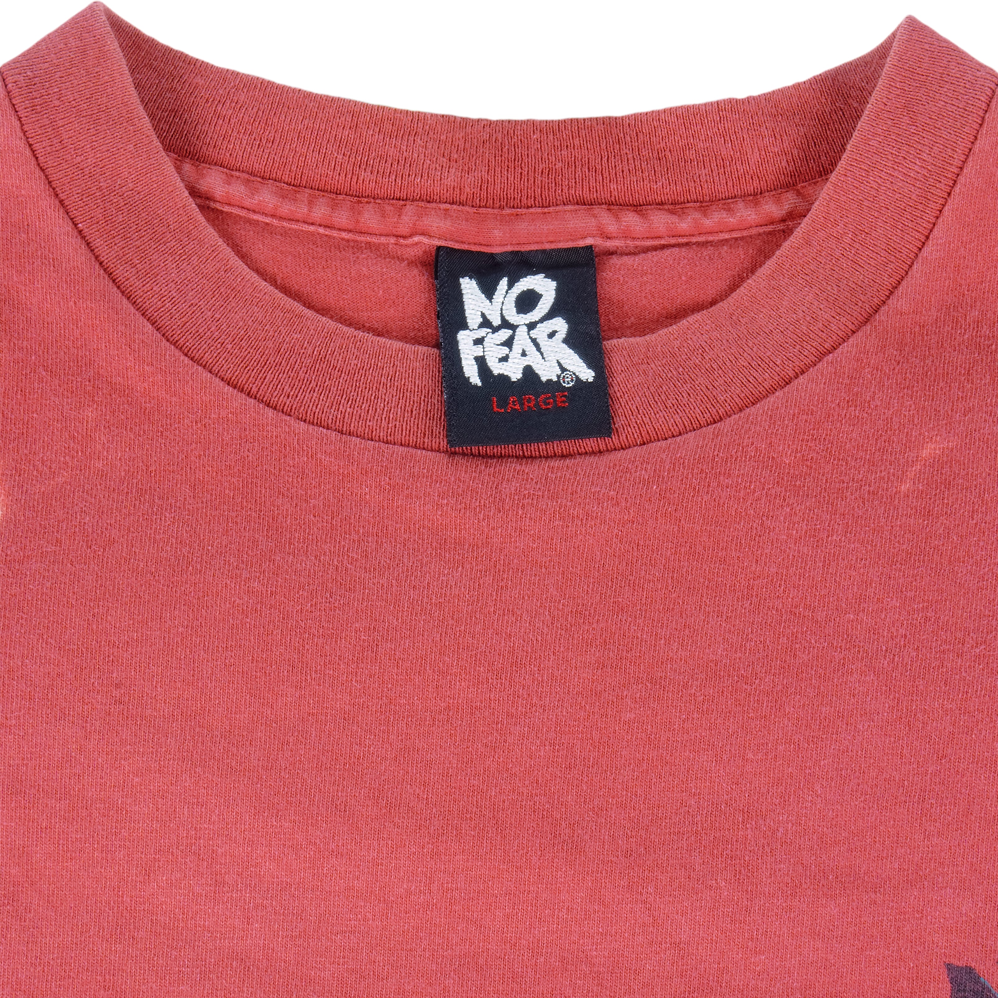 Vintage (No Fear) - It's Who Knows You Single Stitch T-Shirt 1990s Large Vintage Retro